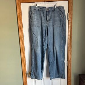 NWT Lane Bryant Wide Leg Mid-Rise Blue Jeans size 20 Long 90’s Y2K vibe